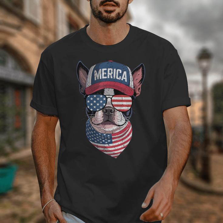 Boston Terrier 4th Of July US Merica Bostie Dog Patriotic For Men Women Kids Unisex T-Shirt, Patriotic Boston Terrier Gifts, Boston Terrier 4th Of July Gifts, funny design