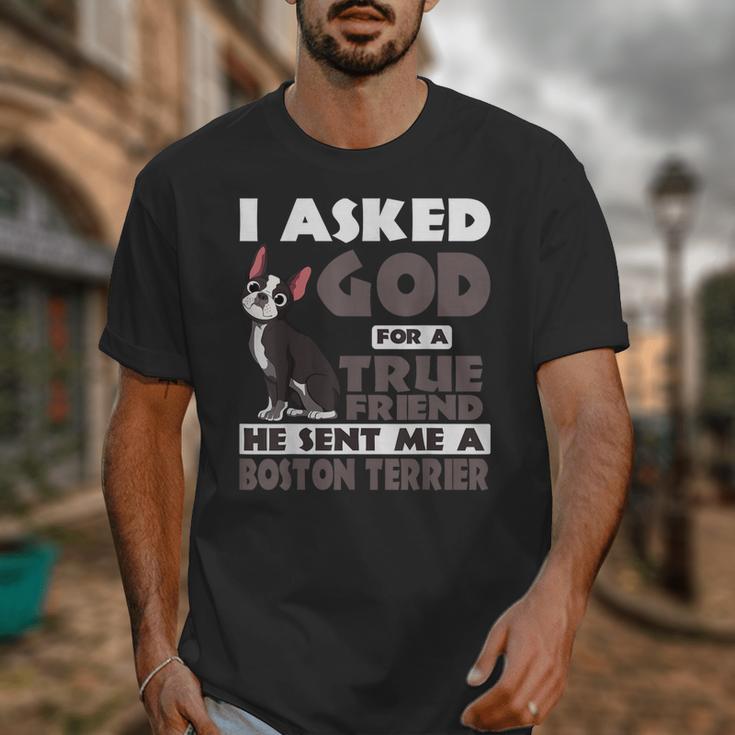 Boston Terrier American Gentleman Non-Sporting Dog Lover Unisex T-Shirt, American Boston Terrier Gifts, funny design