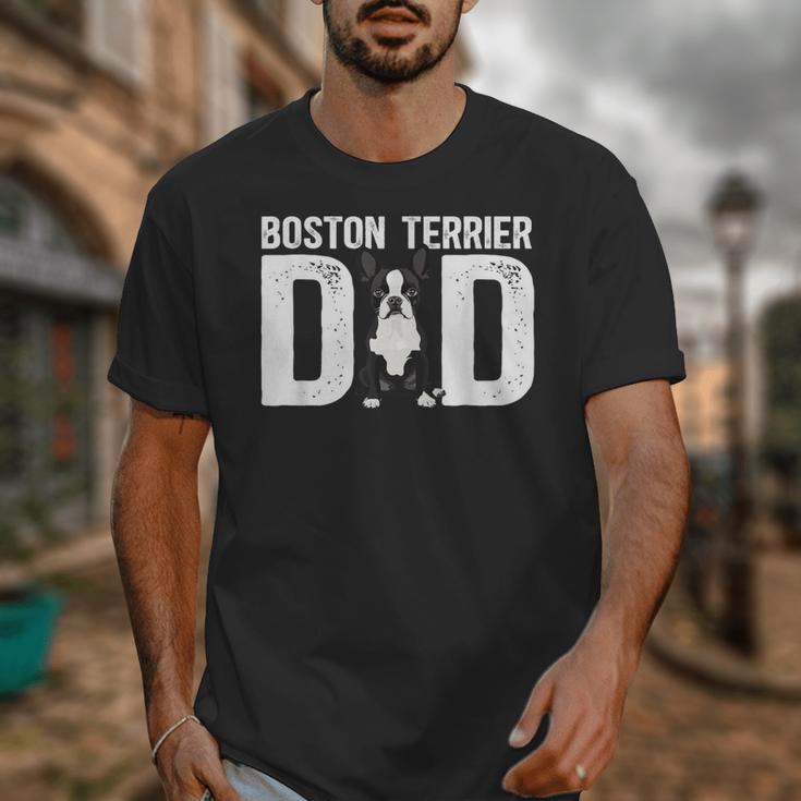 Boston Terrier Dad Of A Bostie Dad Bostie Father Unisex T-Shirt, Couple Gifts, Boston Terrier Dad Gifts, funny design