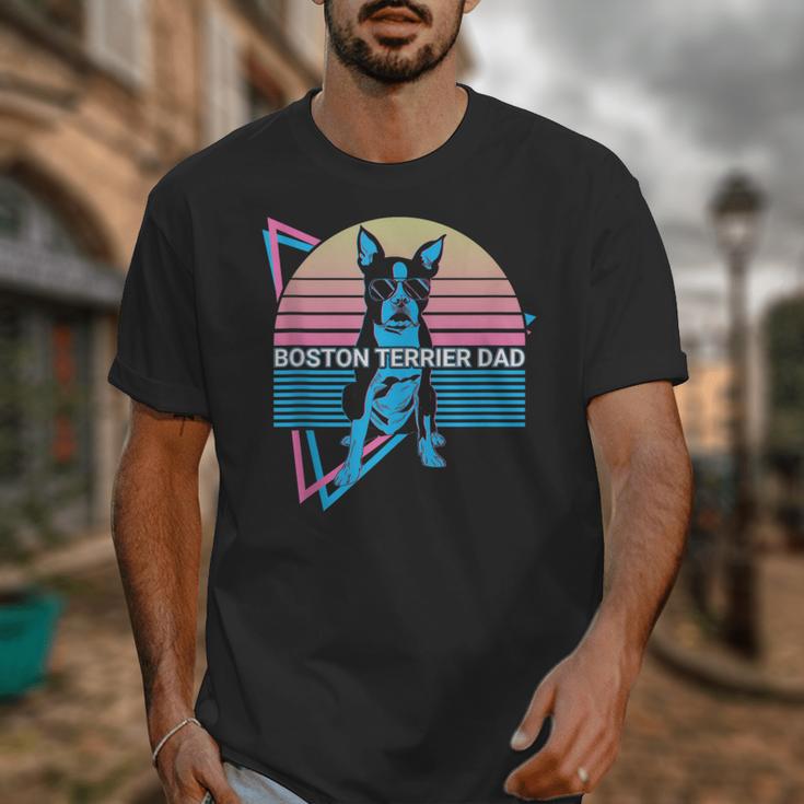 Boston Terrier Dad Retro Unisex T-Shirt, Couple Gifts, Boston Terrier Dad Gifts, funny design
