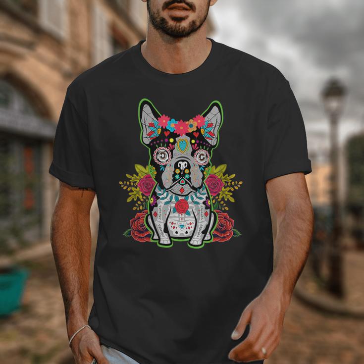 Boston Terrier Dia De Los Muertos Day Of The Dead Dog Skull For Men Women Kids Unisex T-Shirt, funny design