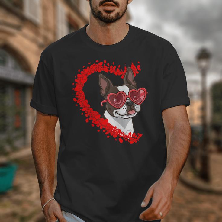Boston Terrier Dog Mom Dad Valentine’s Day Pet Lover For Men Women Kids Unisex T-Shirt, Couple Gifts, Mom Gifts, Boston Terrier Dad Gifts, Boston Terrier Mom Gifts, funny design