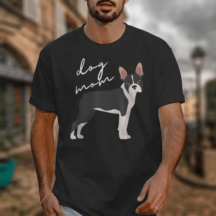 Boston Terrier Dog Mom Woman Women Unisex T-Shirt, Couple Gifts, Mom Gifts, Boston Terrier Mom Gifts, funny design