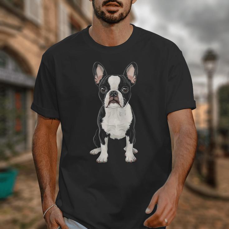Boston Terrier Dog Motif Pet Art Boston Terrier For Men Women Kids Unisex T-Shirt, funny design