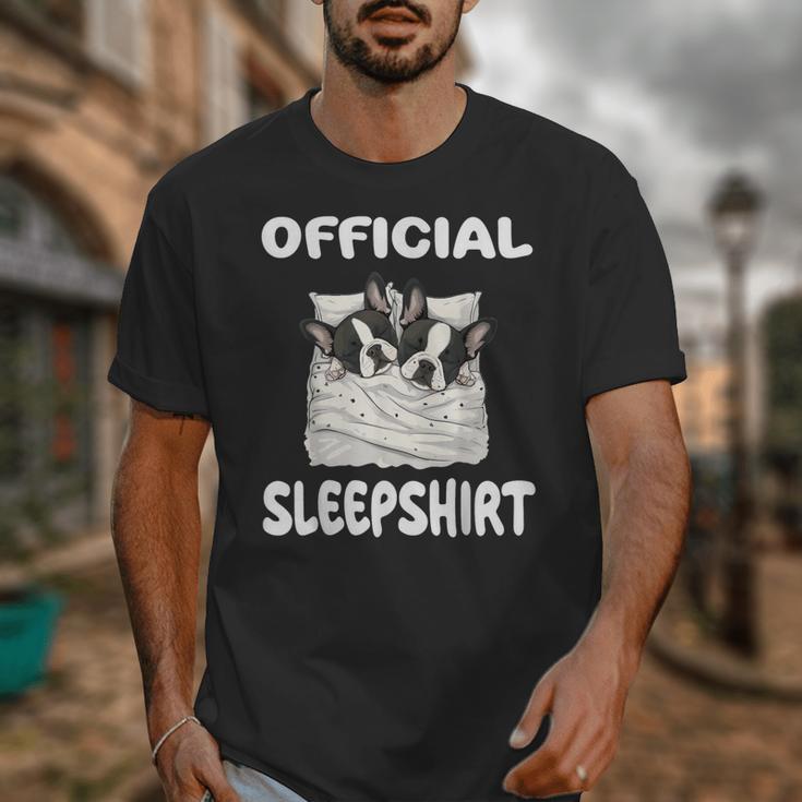 Boston Terrier Dog Official Sleepshirt Pajamas Nightgown For Men Women Girls Kids Unisex T-Shirt, funny design