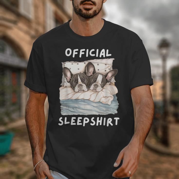 Boston Terrier Dog Official Sleepshirt Pajamas Nightgown Men Women Girls Kids Unisex T-Shirt, funny design
