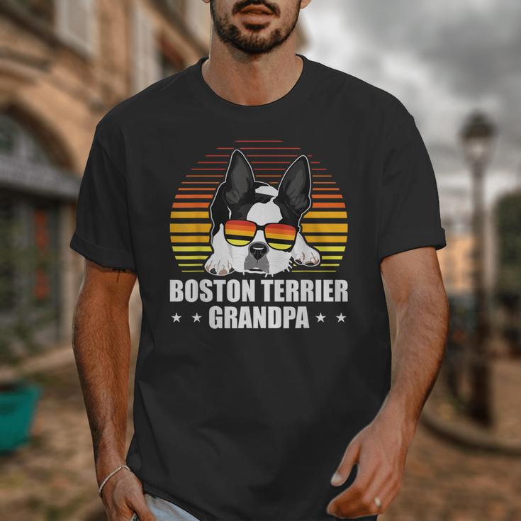 Boston Terrier Grandpa Dog Owner Boston Terrier Unisex T-Shirt, funny design