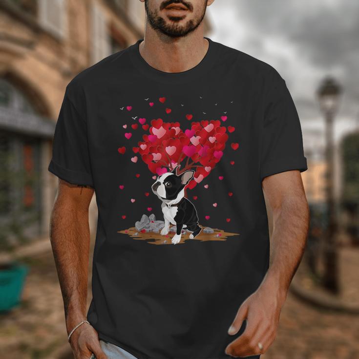 Boston Terrier Lover Heart Shape Boston Terrier Valentine Unisex T-Shirt, funny design