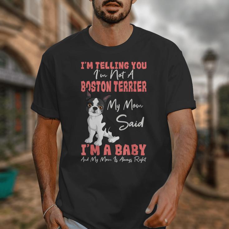Boston Terrier Mom American Gentleman Dog Lover Mother's Day Unisex T-Shirt, Couple Gifts, Mom Gifts, Boston Terrier Mom Gifts, American Boston Terrier Gifts, funny design