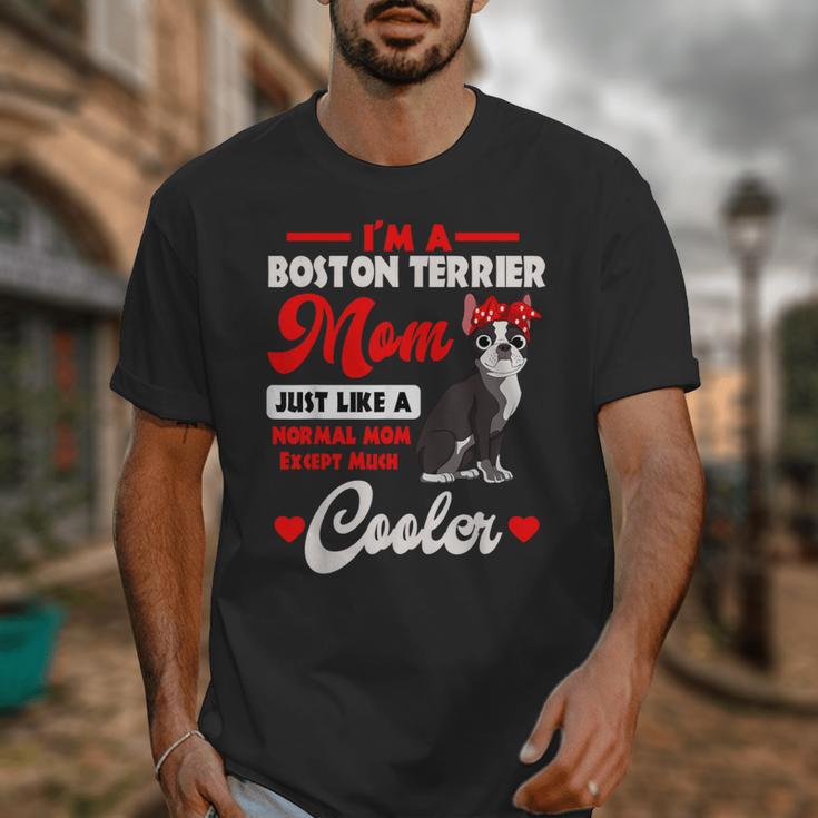 Boston Terrier Mom American Gentleman Dog Mother's Day Unisex T-Shirt, Couple Gifts, Mom Gifts, Boston Terrier Mom Gifts, American Boston Terrier Gifts, funny design
