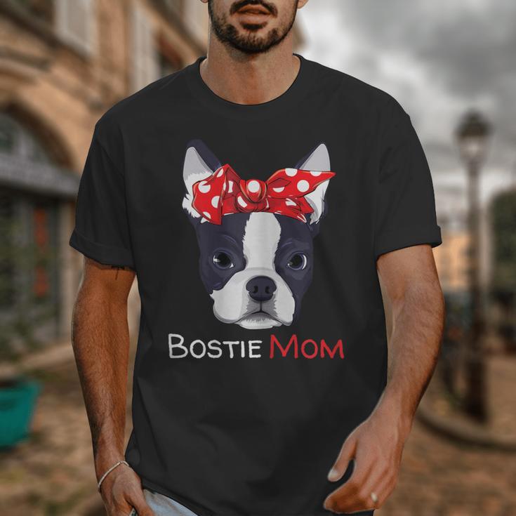 Boston Terrier Mom Bostie Women Girls Unisex T-Shirt, Couple Gifts, Mom Gifts, Boston Terrier Mom Gifts, funny design