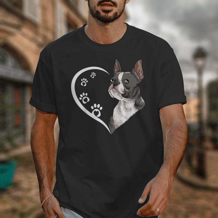 Boston Terrier Shirts For Women Girls Kids Heart Cute Unisex T-Shirt, funny design