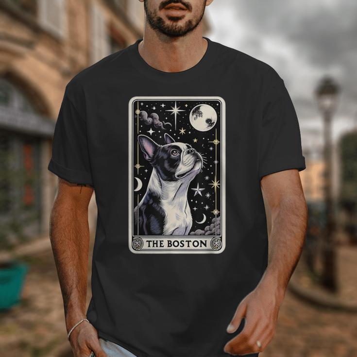 Boston Terrier Tarot Card Star With The Moon Men Women Kids Unisex T-Shirt, Boston Terrier Tarot Gifts, funny design