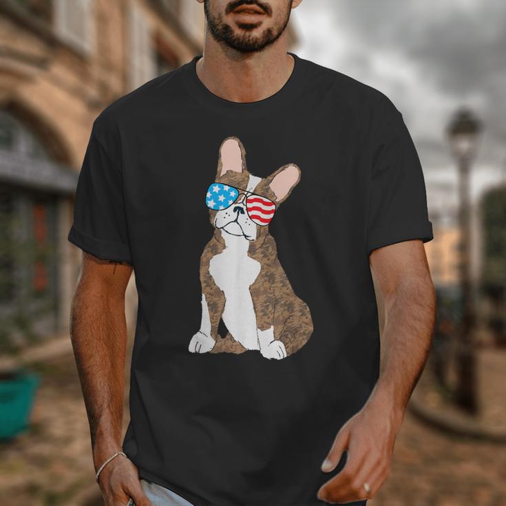 Brindle Boston Terrier Dog Patriotic Shirt USA Flag Unisex T-Shirt, Patriotic Boston Terrier Gifts, funny design