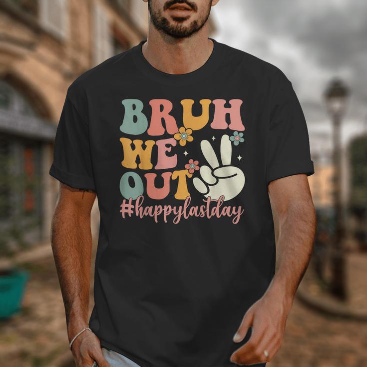 Bruh We Out Teacher Retro Last Day Of School Boys Girls Kids Unisex T-Shirt, funny design