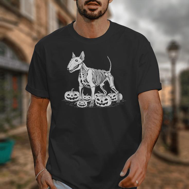 Bull Terrier Skeleton Birthday Halloween Kids Unisex T-Shirt, funny design