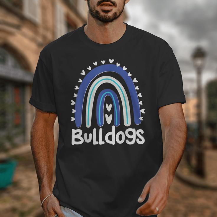 Bulldogs School Mascot Rainbow Teacher Lover Unisex T-Shirt, funny design Bulldogs School Mascot Rainbow Teacher Lover Unisex T-Shirt, funny design