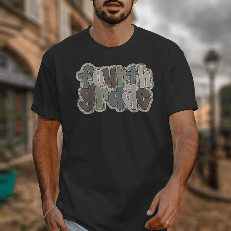 Camo Team 4th Grade Squad Back To School Teacher Kids Boys Unisex T-Shirt, 4th Grade Teacher Gifts, funny design