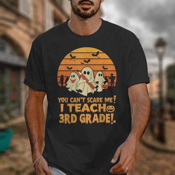 You Can't Scare Me I Teach 3rd Grade Teacher Halloween Men Women Kids Unisex T-Shirt, funny design
