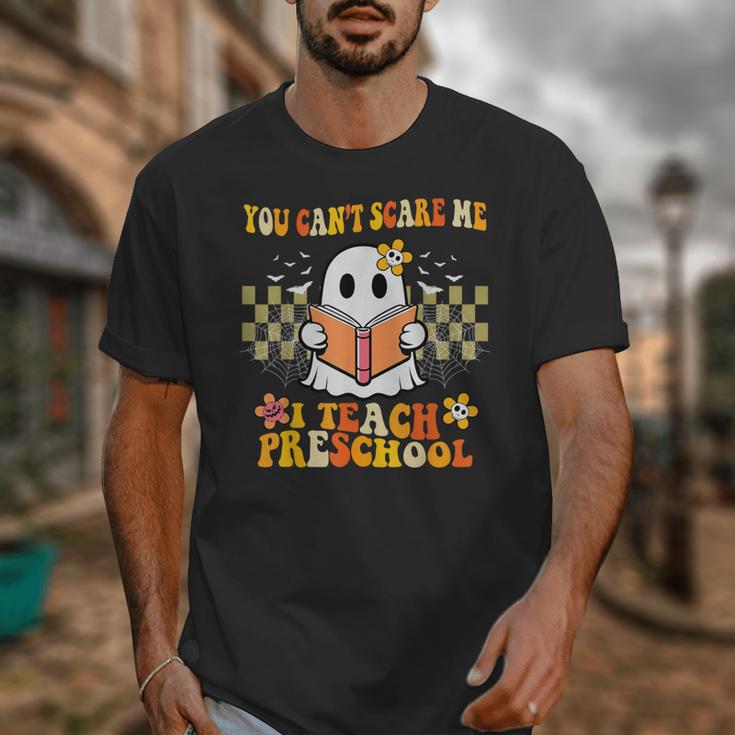 You Can't Scare Me I Teach Preschool Ghost Halloween Teacher Unisex T-Shirt, funny design You Can't Scare Me I Teach Preschool Ghost Halloween Teacher Unisex T-Shirt, funny design
