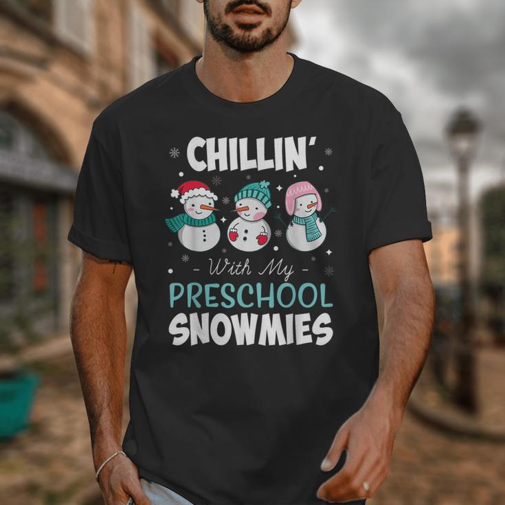 Chillin' With My Preschool Snowmies Teacher Christmas Men Women Kids Unisex T-Shirt, funny design Chillin' With My Preschool Snowmies Teacher Christmas Men Women Kids Unisex T-Shirt, funny design