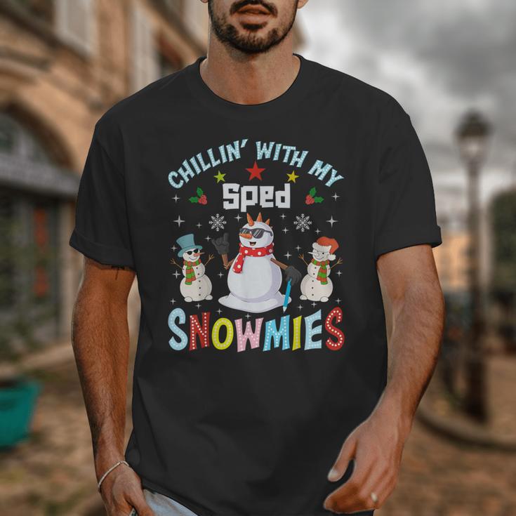 Chillin With My Sped Snowmies Teacher Student Christmas Unisex T-Shirt, funny design Chillin With My Sped Snowmies Teacher Student Christmas Unisex T-Shirt, funny design