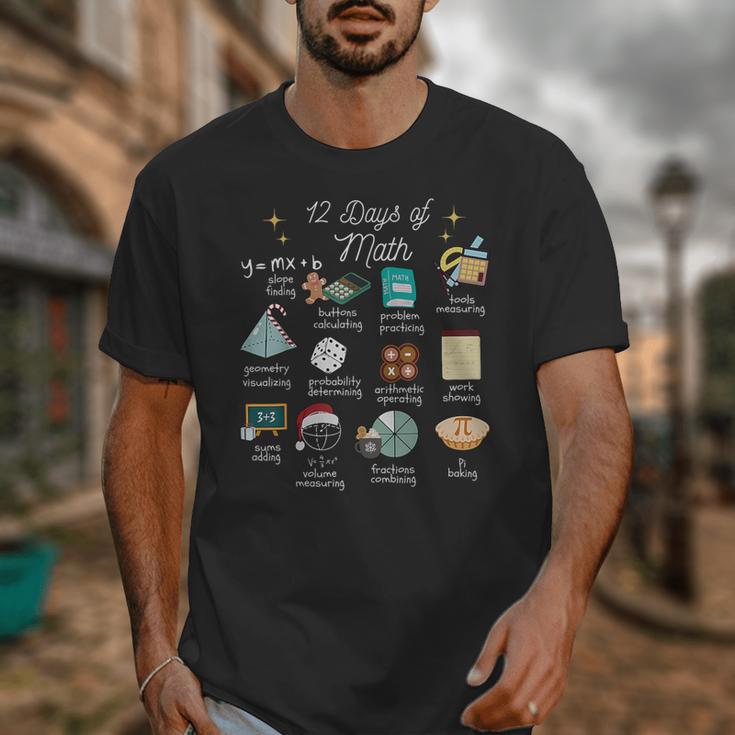 Christmas 12 Days Of Math Math Teacher Xmas STEM STEMS Unisex T-Shirt, funny design Christmas 12 Days Of Math Math Teacher Xmas STEM STEMS Unisex T-Shirt, funny design