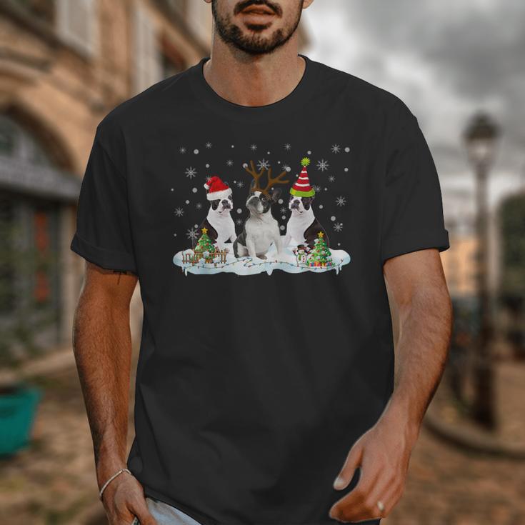 Christmas Boston Terrier Santa Dog Lover Unisex T-Shirt, Boston Terrier Christmas Gifts, funny design