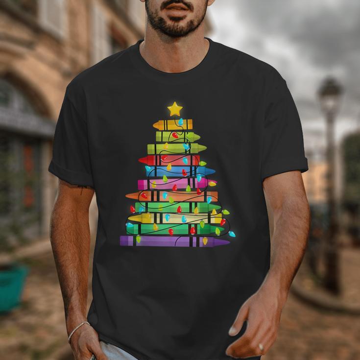 Christmas Tree Made Of Crayons School Teacher Life Student Unisex T-Shirt, funny design Christmas Tree Made Of Crayons School Teacher Life Student Unisex T-Shirt, funny design