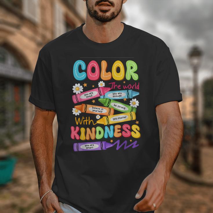 Color The World With Kindness Teachers Back To School Unisex T-Shirt, funny design Color The World With Kindness Teachers Back To School Unisex T-Shirt, funny design