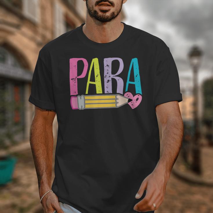 Colorful PARA Teacher Paraprofessional Cute Pencil Unisex T-Shirt, funny design Colorful PARA Teacher Paraprofessional Cute Pencil Unisex T-Shirt, funny design