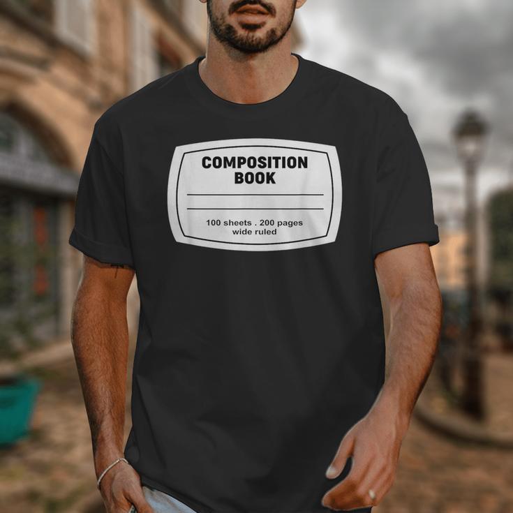 Composition Notebook Halloween Costume Teacher Student Unisex T-Shirt, funny design Composition Notebook Halloween Costume Teacher Student Unisex T-Shirt, funny design