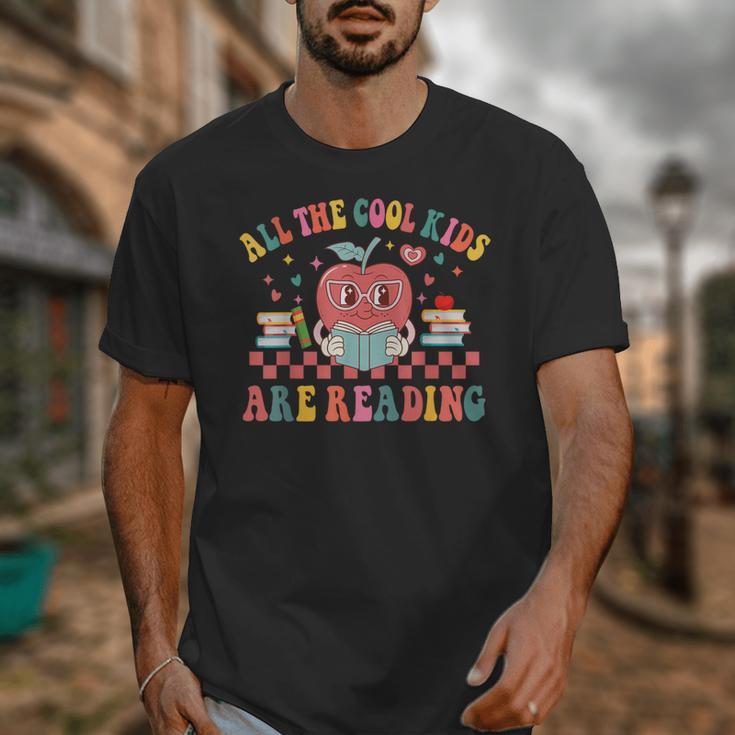 All The Cool Kids Are Reading Book Reading Teacher School Unisex T-Shirt, funny design All The Cool Kids Are Reading Book Reading Teacher School Unisex T-Shirt, funny design