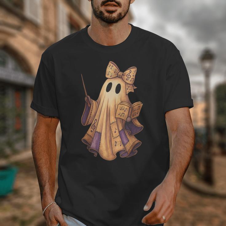 Coquette Music Note Patchwork Ghost Music Teacher Halloween Unisex T-Shirt, funny design Coquette Music Note Patchwork Ghost Music Teacher Halloween Unisex T-Shirt, funny design