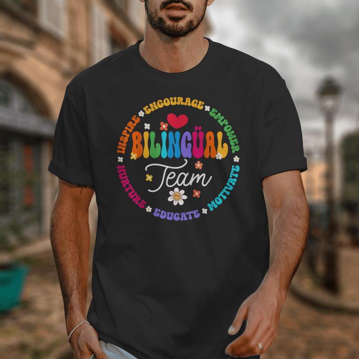Cultivando Bilingues Dual Language Bilingual Team Teacher Unisex T-Shirt, funny design Cultivando Bilingues Dual Language Bilingual Team Teacher Unisex T-Shirt, funny design
