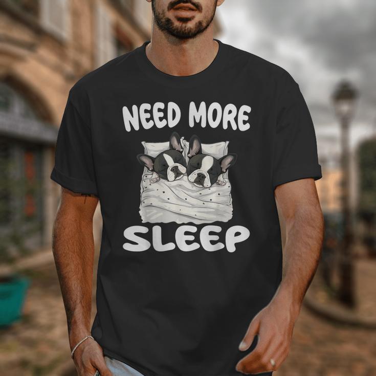 Cute Boston Terrier Need More Sleep Pajamas Nightgown Unisex T-Shirt, funny design
