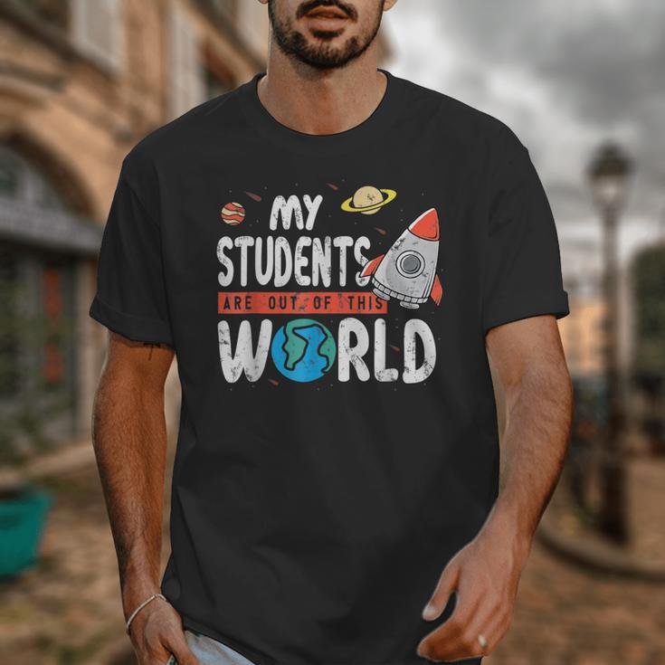 Cute Teacher My Students Are Out Of This World Space Men Women Kids Unisex T-Shirt, funny design