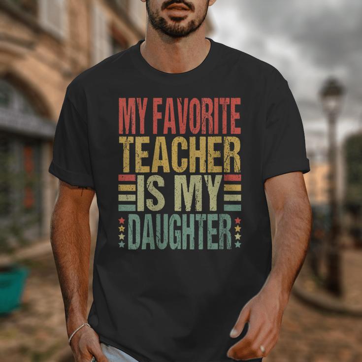 Dad My Favorite Teacher Is My Daughter Proud Daddy Unisex T-Shirt, Couple Gifts, funny design