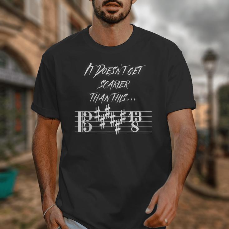 It Doesn't Get Scarier Halloween Music Teacher Costume For Men Women Unisex T-Shirt, funny design