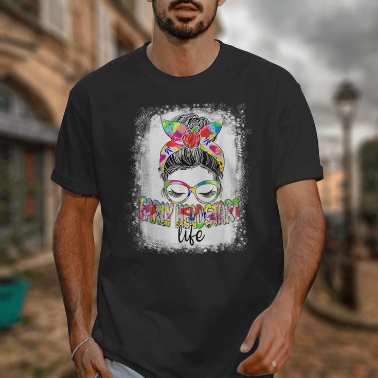 Early Head Start Life Messy Bun Back To School Teacher Women Unisex T-Shirt, funny design Early Head Start Life Messy Bun Back To School Teacher Women Unisex T-Shirt, funny design
