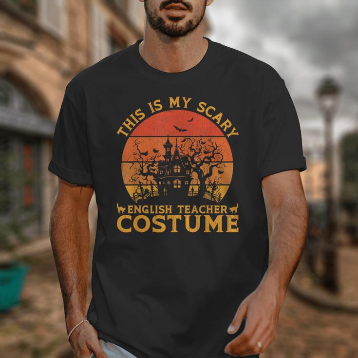 English Teacher Matching This Is My Scary Halloween Costume Unisex T-Shirt, English Teacher Gifts, funny design English Teacher Matching This Is My Scary Halloween Costume Unisex T-Shirt, English Teacher Gifts, funny design