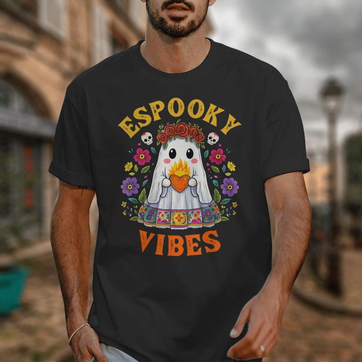Espooky Vibes Spanish Mexican Halloween Ghost Teachers Unisex T-Shirt, funny design Espooky Vibes Spanish Mexican Halloween Ghost Teachers Unisex T-Shirt, funny design