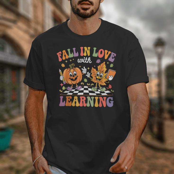 Fall In Love With Learning Autumn Fall Season Teacher Unisex T-Shirt, funny design Fall In Love With Learning Autumn Fall Season Teacher Unisex T-Shirt, funny design