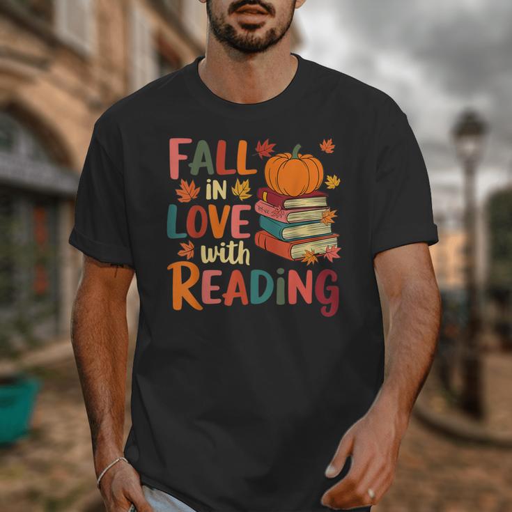 Fall In Love With Reading Autumn Thanksgiving Shirt Teacher Unisex T-Shirt, funny design Fall In Love With Reading Autumn Thanksgiving Shirt Teacher Unisex T-Shirt, funny design