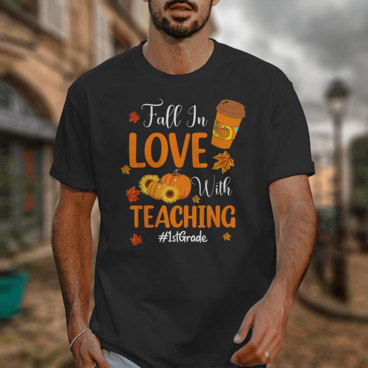 Fall In Love With Teaching 1st Grade Teacher Thanksgiving For Men Women Girls Kids Unisex T-Shirt, funny design Fall In Love With Teaching 1st Grade Teacher Thanksgiving For Men Women Girls Kids Unisex T-Shirt, funny design