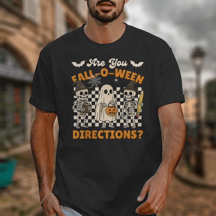 Are You Fall o Ween Directions Halloween Skeleton Teacher Unisex T-Shirt, funny design Are You Fall o Ween Directions Halloween Skeleton Teacher Unisex T-Shirt, funny design