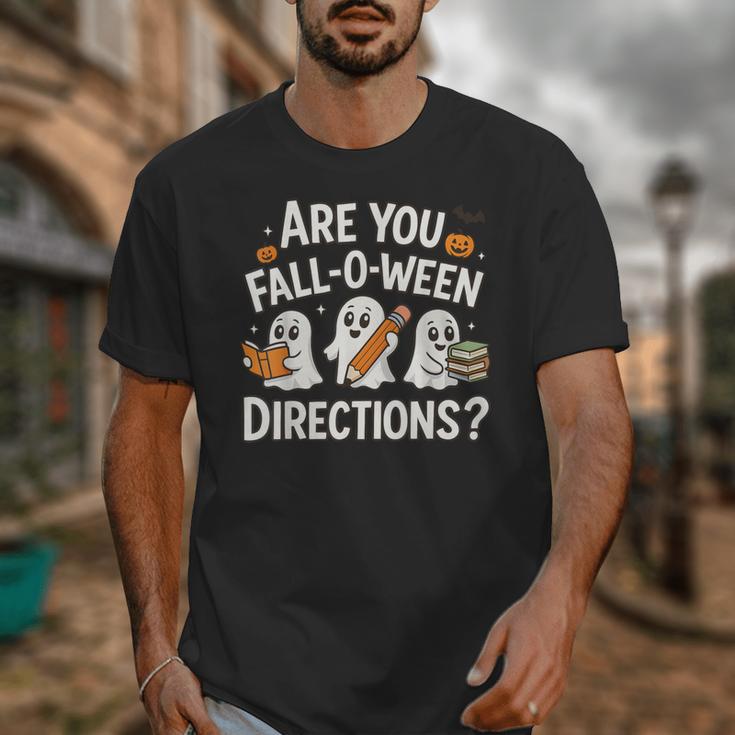 Are You Fall O Ween Directions Halloween Teacher Ghosts Unisex T-Shirt, funny design Are You Fall O Ween Directions Halloween Teacher Ghosts Unisex T-Shirt, funny design