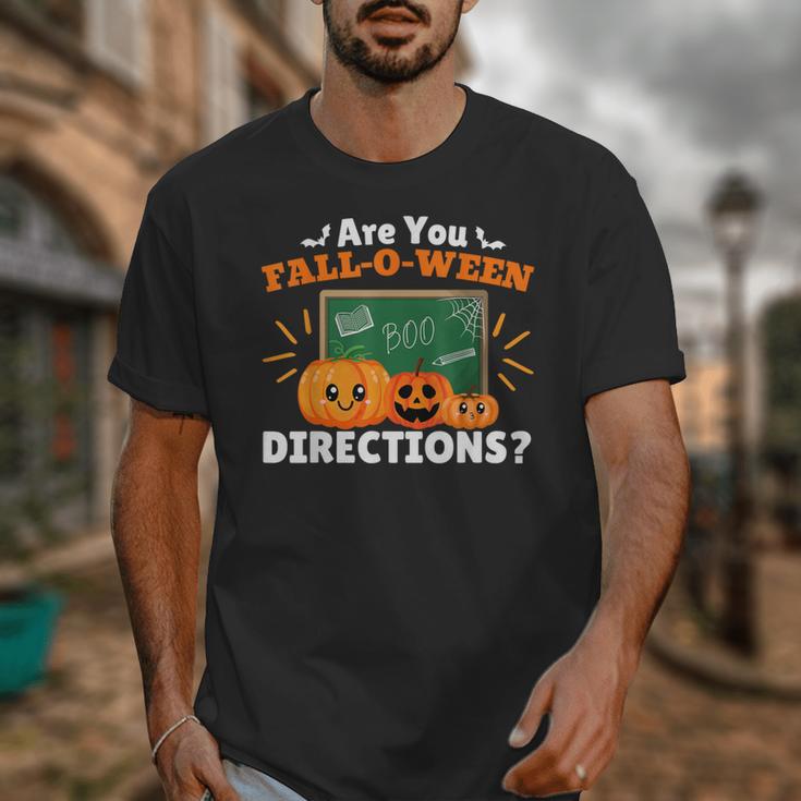 Are You Fall O Ween Directions Halloween Teacher Retro Unisex T-Shirt, funny design