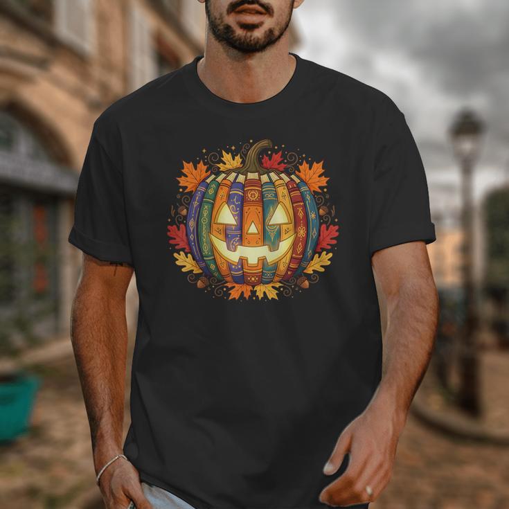 Fall Pumpkin Book Lover Spooky Librarian Teacher Halloween Unisex T-Shirt, funny design Fall Pumpkin Book Lover Spooky Librarian Teacher Halloween Unisex T-Shirt, funny design