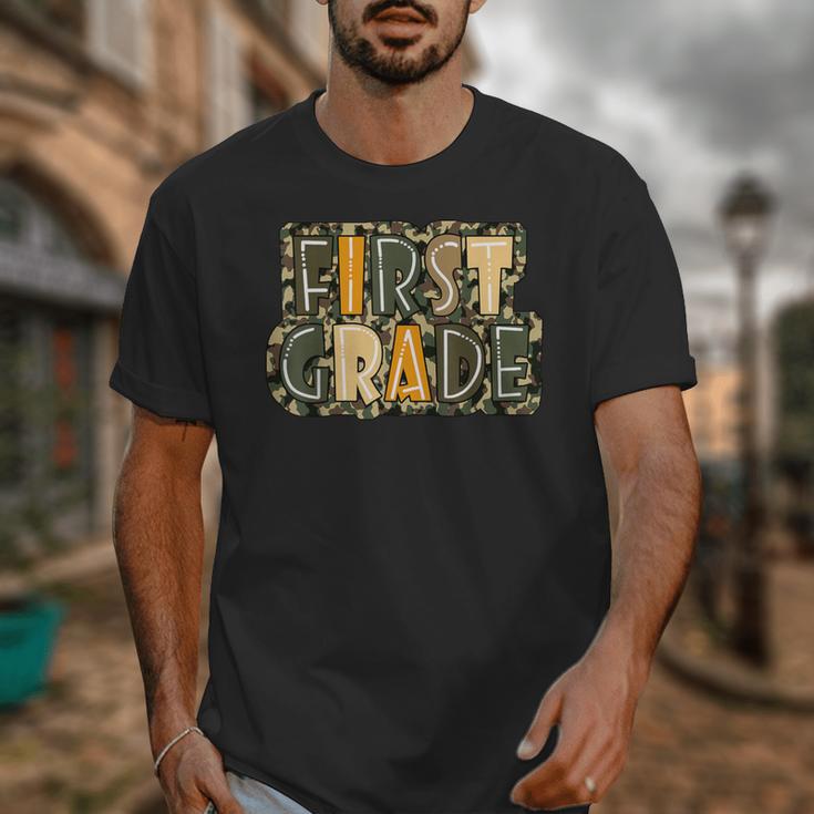 First 1St Grade Camo Camouflage Boy Teacher Back To School Unisex T-Shirt, First Grade Teacher Gifts, funny design First 1St Grade Camo Camouflage Boy Teacher Back To School Unisex T-Shirt, First Grade Teacher Gifts, funny design